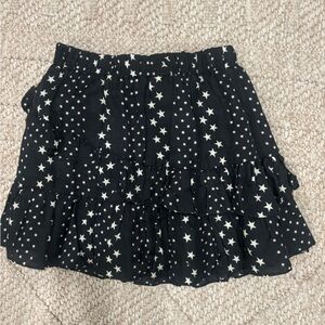 LoveShackFancy Black and White Star Mini Skirt